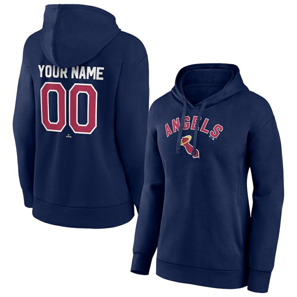 California Angels Women's Personalized Cooperstown Collection Winning Streak Pullover Hoodie - MLB Hoodies