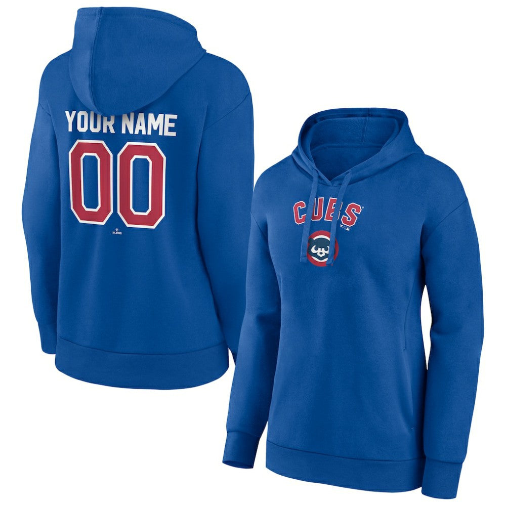 Chicago Cubs Women's Personalized Cooperstown Collection Winning Streak Pullover Hoodie - MLB Hoodies