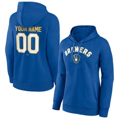 Milwaukee Brewers Women's Personalized Cooperstown Collection Winning Streak Pullover Hoodie - MLB Hoodies