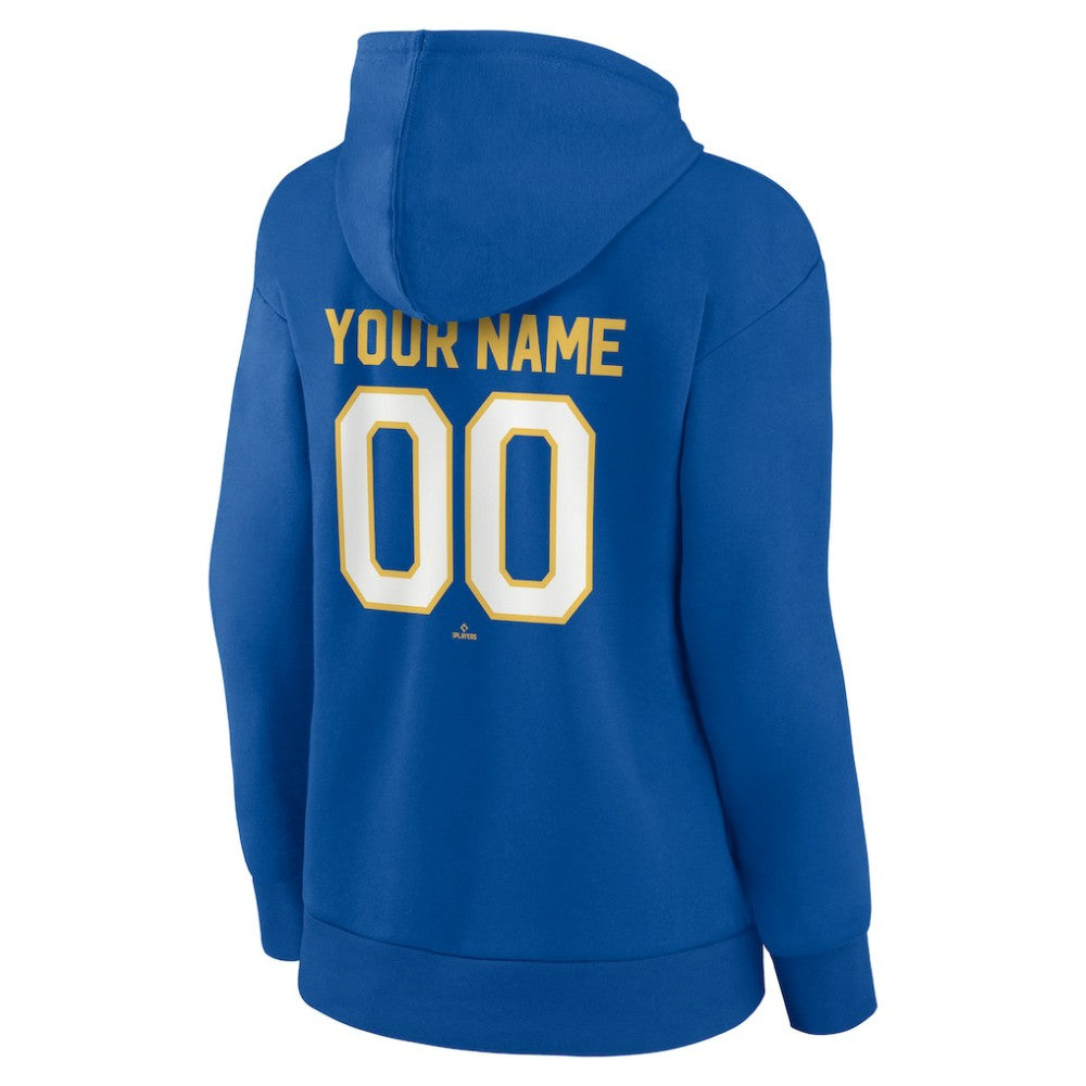 Milwaukee Brewers Women's Personalized Cooperstown Collection Winning Streak Pullover Hoodie - MLB Hoodies