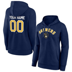 Milwaukee Brewers Women's Personalized Team Winning Streak Pullover Hoodie - MLB Hoodies