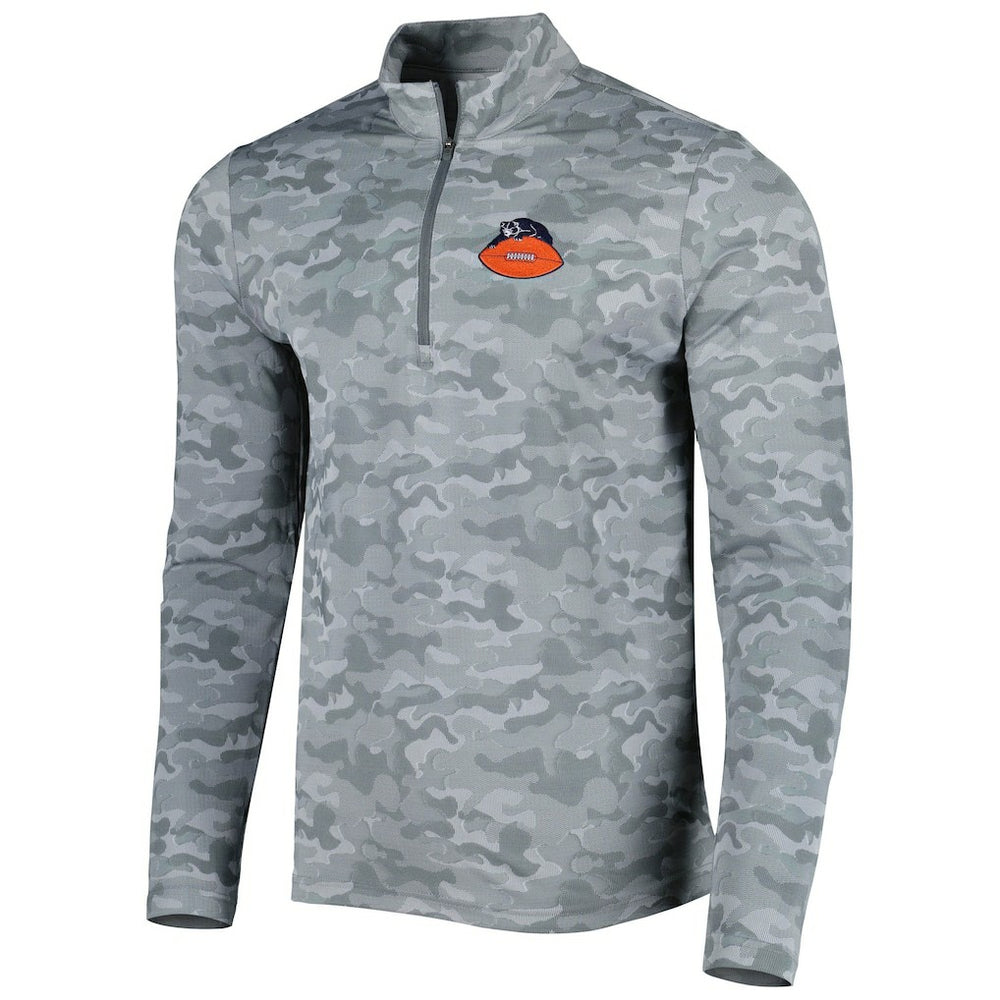 Chicago Bears Antigua Brigade Throwback Quarter-Zip Top | NFL Online