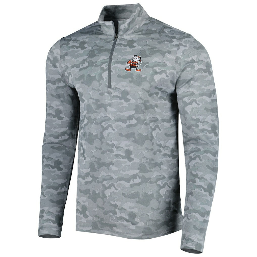 Cleveland Browns Antigua Brigade Throwback Quarter-Zip Top | NFL Online