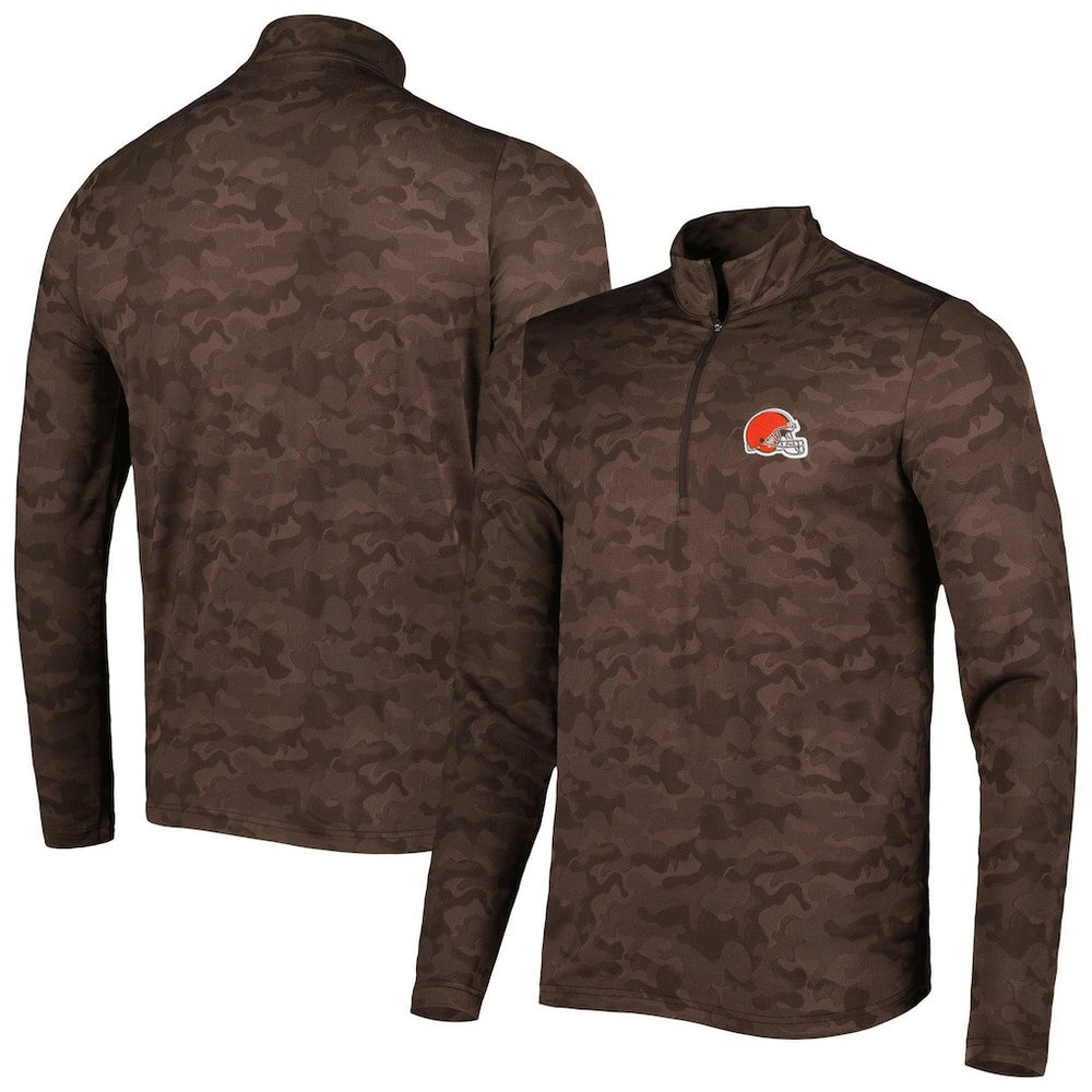 Cleveland Browns Antigua Brigade Quarter-Zip Sweatshirt | NFL Online