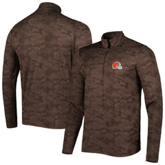 Cleveland Browns Antigua Brigade Quarter-Zip Sweatshirt | NFL Online
