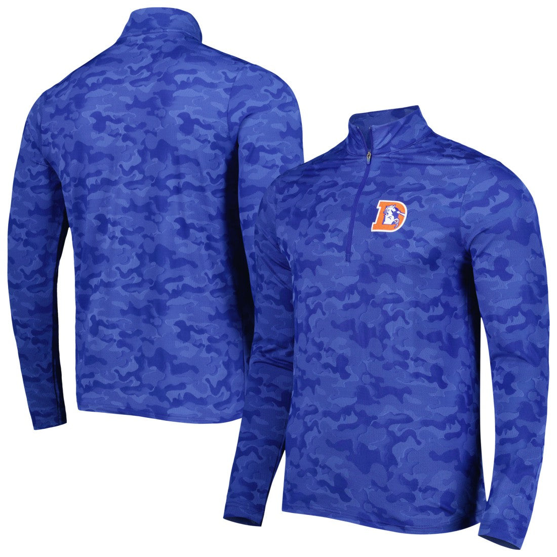 Denver Broncos Antigua Brigade Throwback Quarter-Zip Top | NFL New