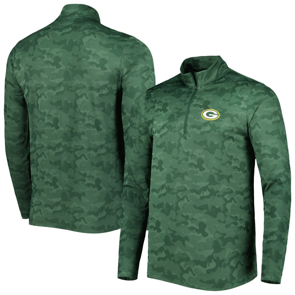 Green Bay Packers Antigua Brigade Quarter-Zip Sweatshirt | NFL New