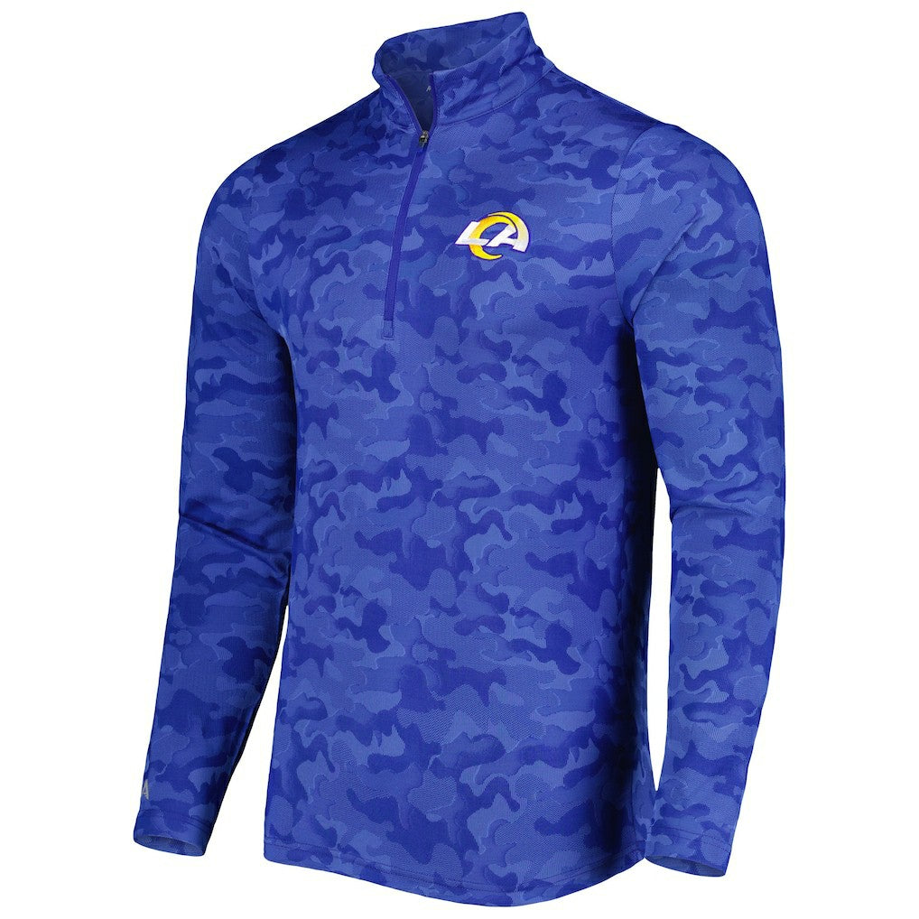 Los Angeles Rams Antigua Brigade Quarter-Zip Sweatshirt | NFL Outlet