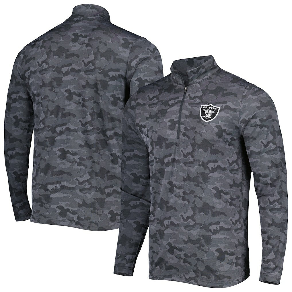 Las Vegas Raiders Antigua Brigade Quarter-Zip Sweatshirt | NFL Hot