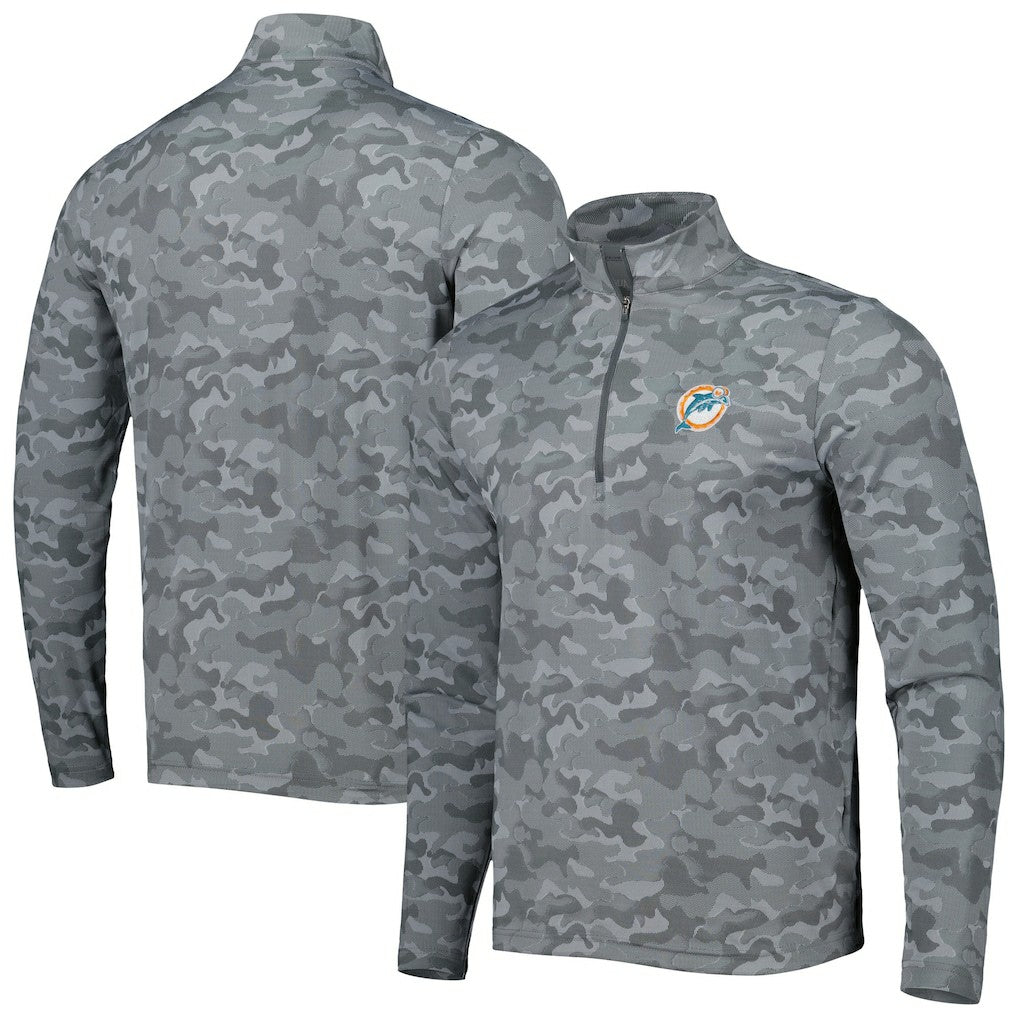 Miami Dolphins Antigua Brigade Throwback Quarter-Zip Top | NFL Discount