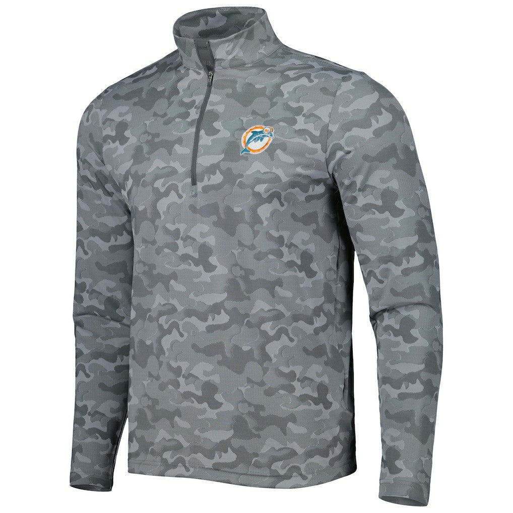 Miami Dolphins Antigua Brigade Throwback Quarter-Zip Top | NFL Discount
