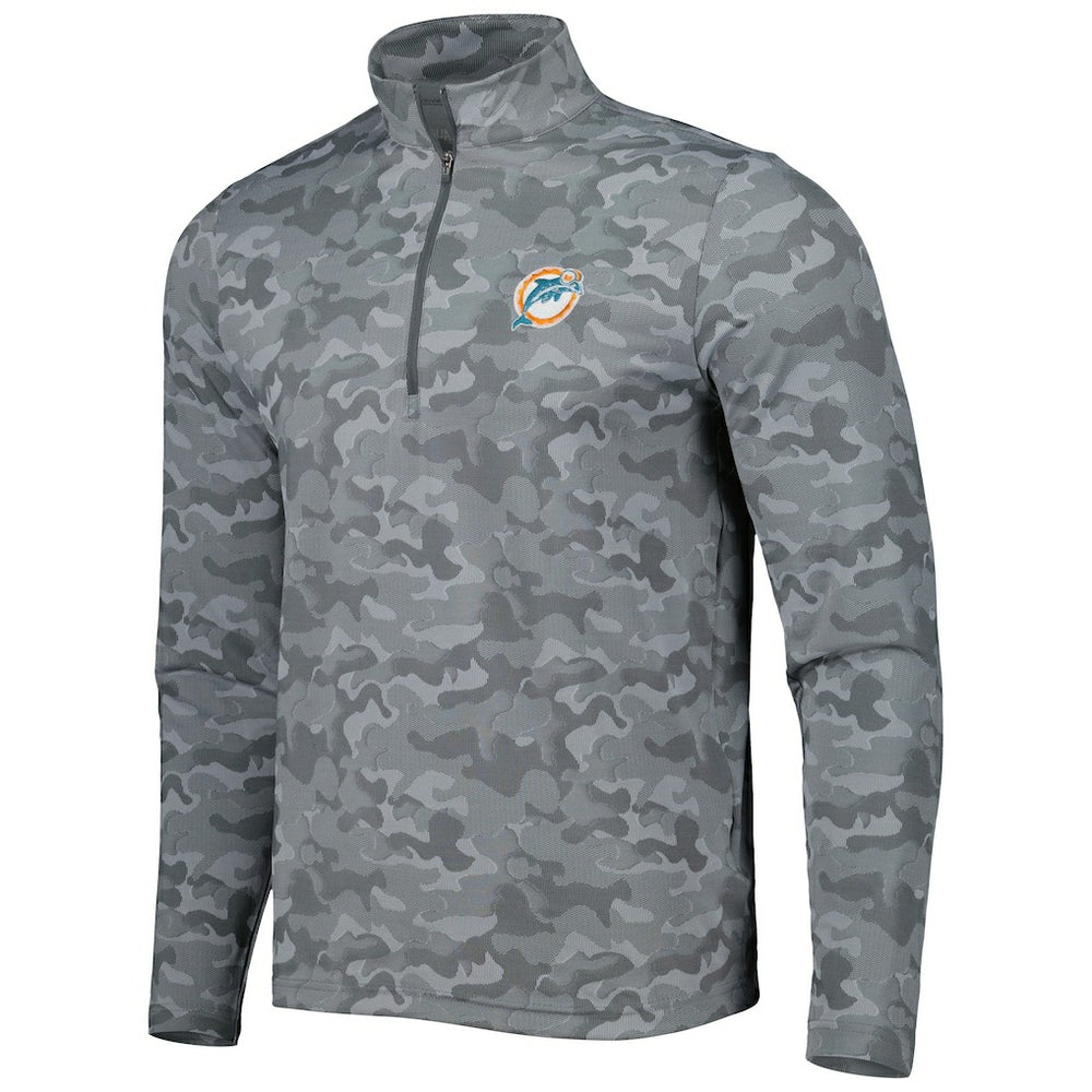 Miami Dolphins Antigua Brigade Throwback Quarter-Zip Top | NFL Discount