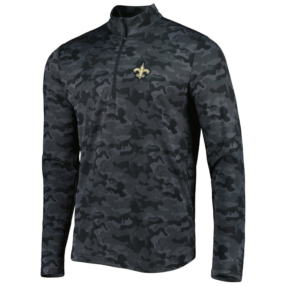 New Orleans Saints Antigua Brigade Quarter-Zip Sweatshirt | NFL Outlet