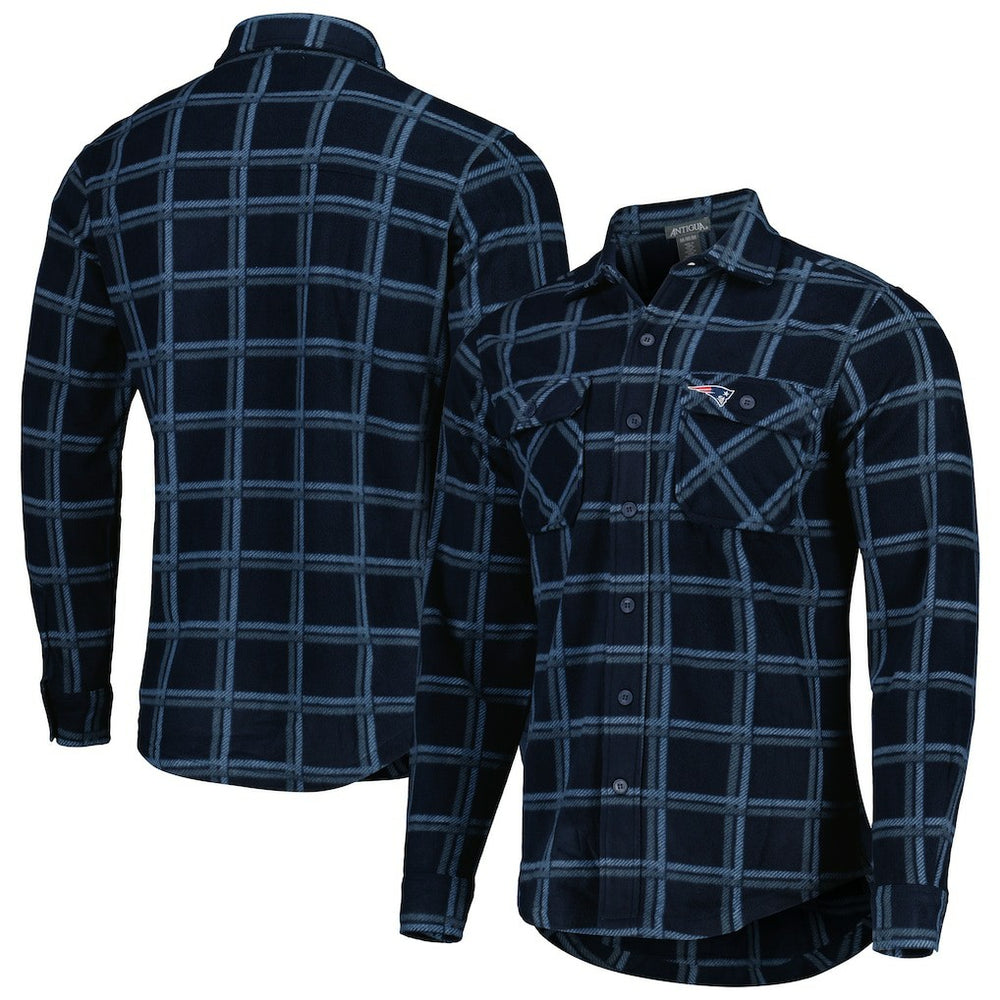 New England Patriots Antigua Industry Flannel Button-Up Shirt Jacket | NFL Outlet