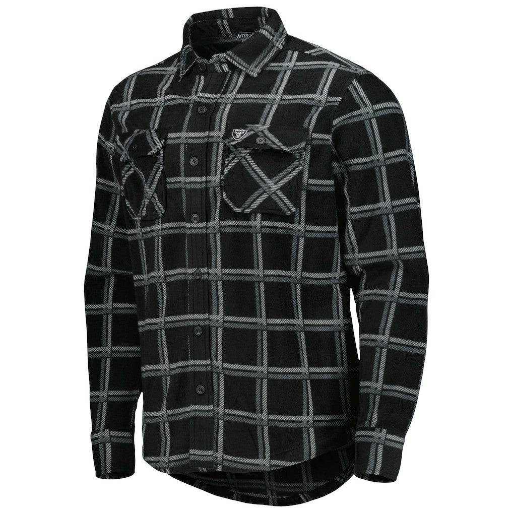 Las Vegas Raiders Antigua Industry Flannel Button-Up Shirt Jacket | NFL US