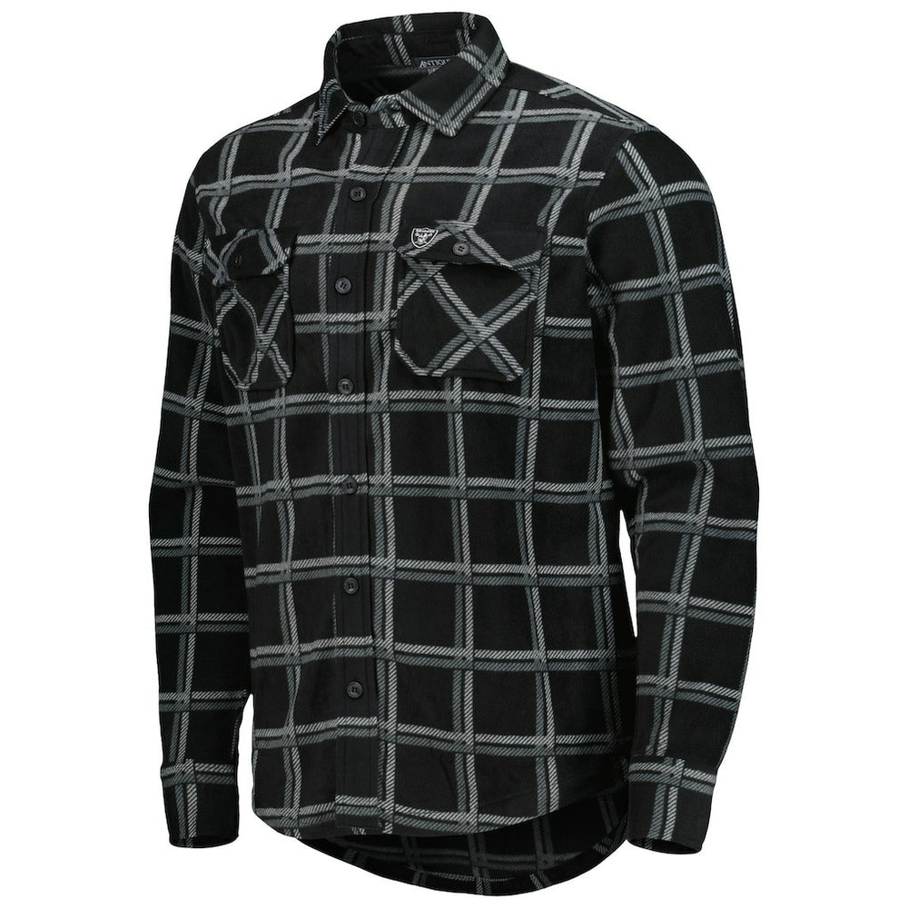 Las Vegas Raiders Antigua Industry Flannel Button-Up Shirt Jacket | NFL US