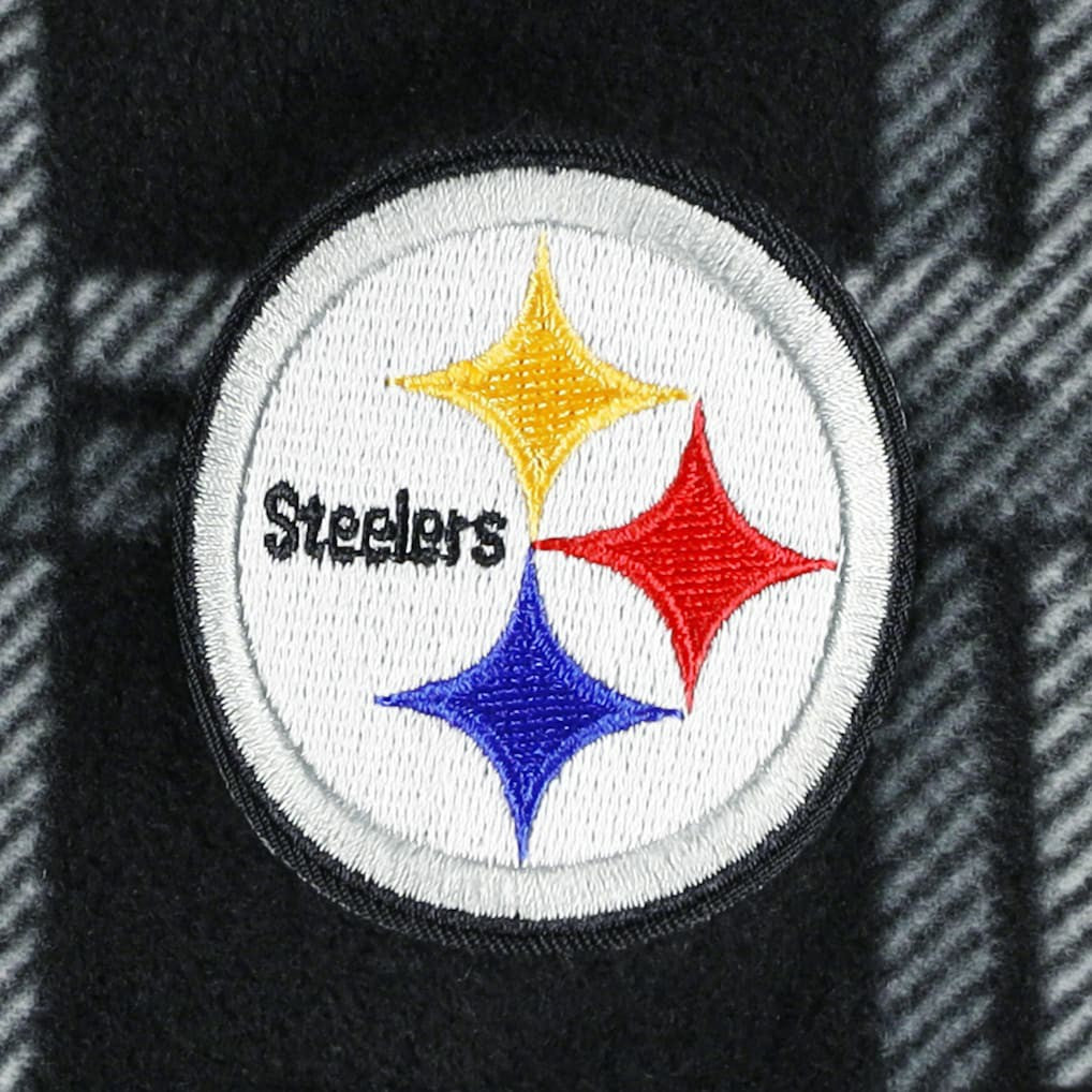 Pittsburgh Steelers Antigua Industry Flannel Button-Up Shirt Jacket | NFL Discount
