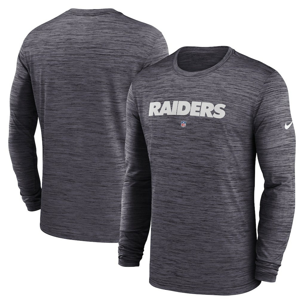 Las Vegas Raiders Sideline Team Velocity Performance Long Sleeve T-Shirt | NFL On sale