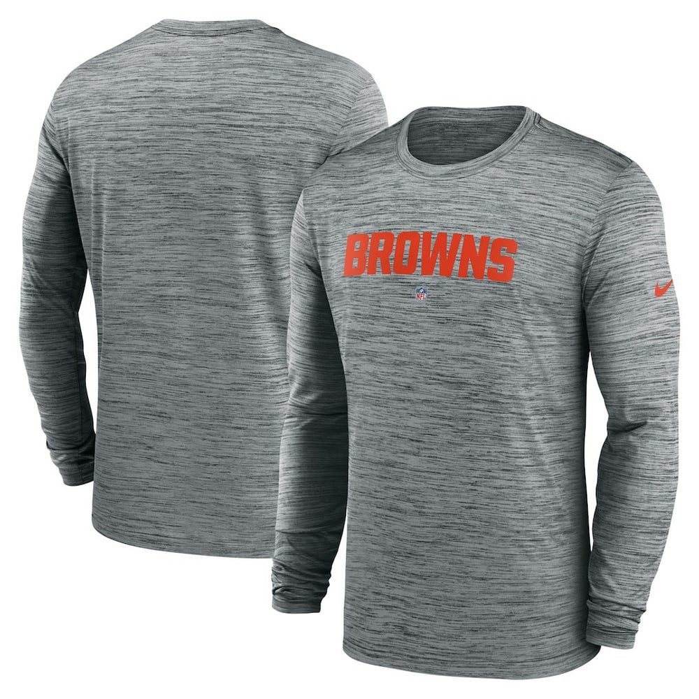 Cleveland Browns Sideline Team Velocity Performance Long Sleeve T-Shirt | NFL Sale