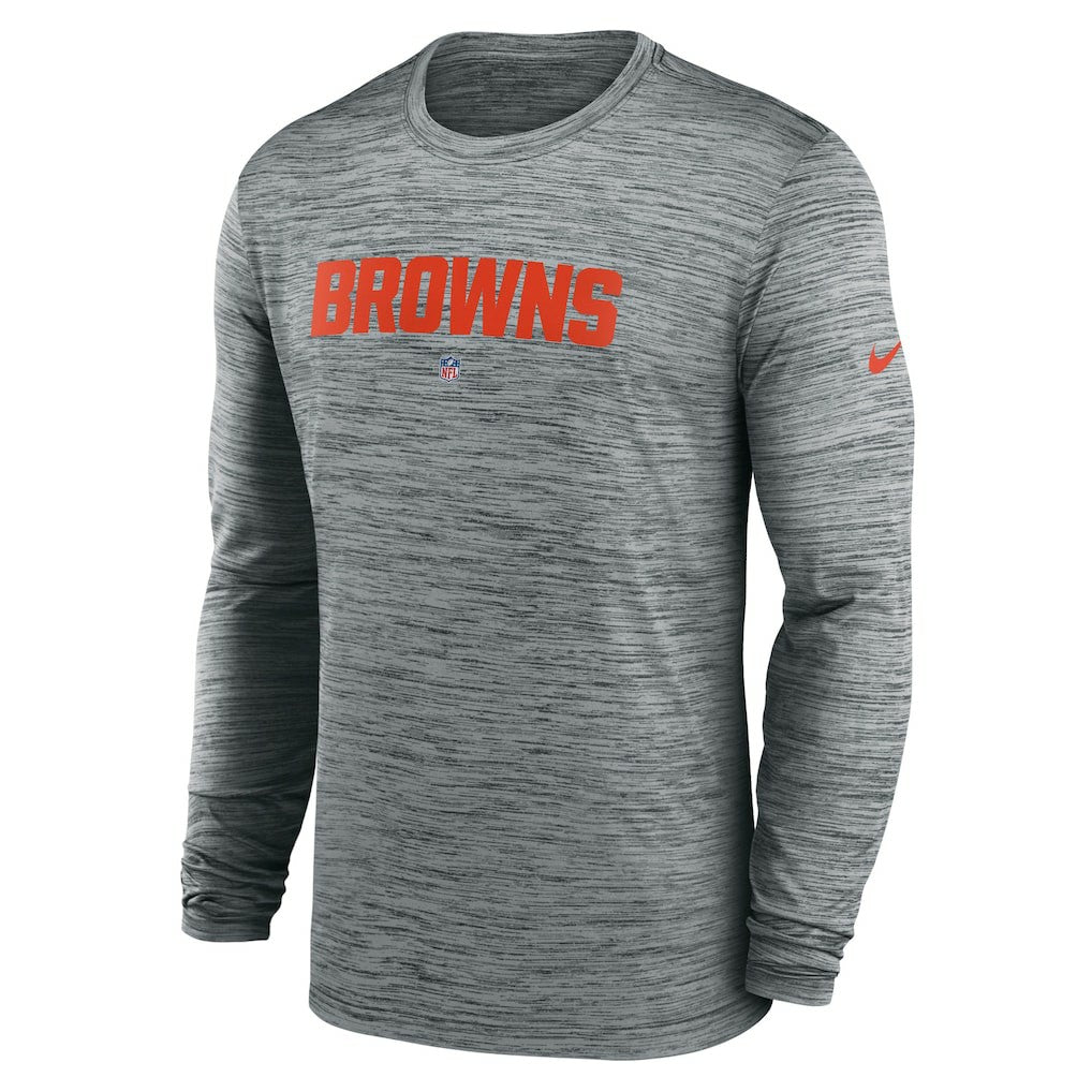 Cleveland Browns Sideline Team Velocity Performance Long Sleeve T-Shirt | NFL Sale
