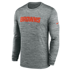 Cleveland Browns Sideline Team Velocity Performance Long Sleeve T-Shirt | NFL Sale