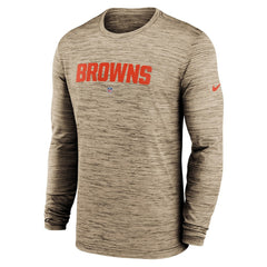 Cleveland Browns Sideline Team Velocity Performance Long Sleeve T-Shirt | NFL Online
