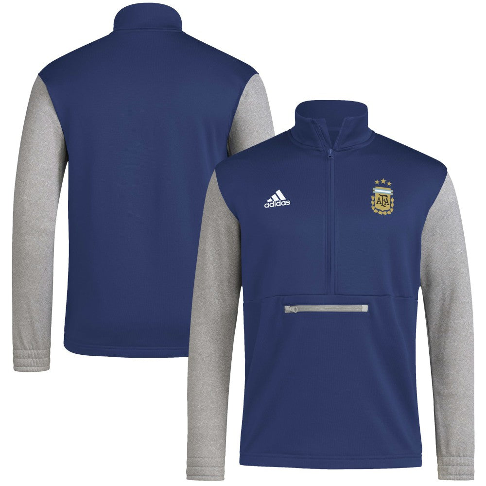 Argentina National Team Crest Long Sleeve Half-Zip Top