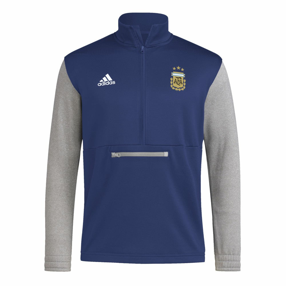 Argentina National Team Crest Long Sleeve Half-Zip Top