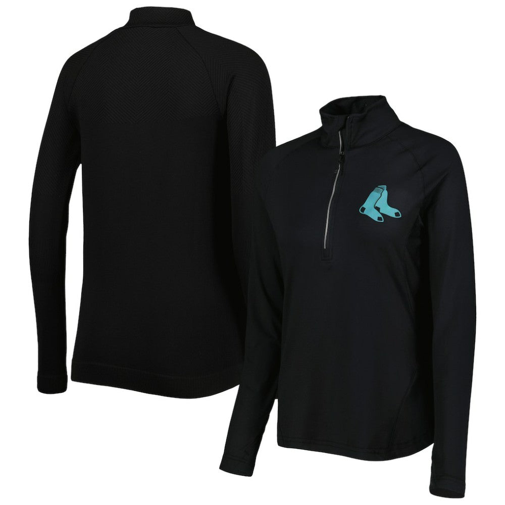 Boston Red Sox Levelwear Women's Energy Quarter-Zip Jacket - MLB Jackets