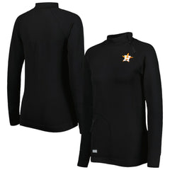 Houston Astros Levelwear Women's Verse Asymmetrical Raglan Tri-Blend Quarter-Zip Jacket - MLB Jackets