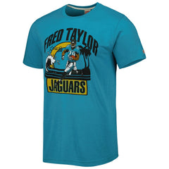 Jacksonville Jaguars Fred Taylor  Homage Unisex Caricature Retired Player Tri-Blend T-Shirt | NFL Near me