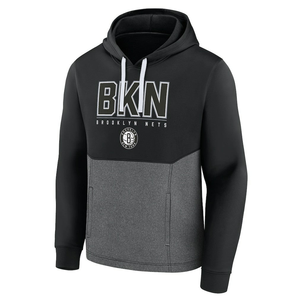 Black Brooklyn Nets Successful Tri-Blend Pullover Hoodie | NBA