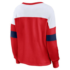 St. Louis Cardinals Fanatics Women's Even Match Lace-Up Long Sleeve V-Neck T-Shirt - MLB T-shirts