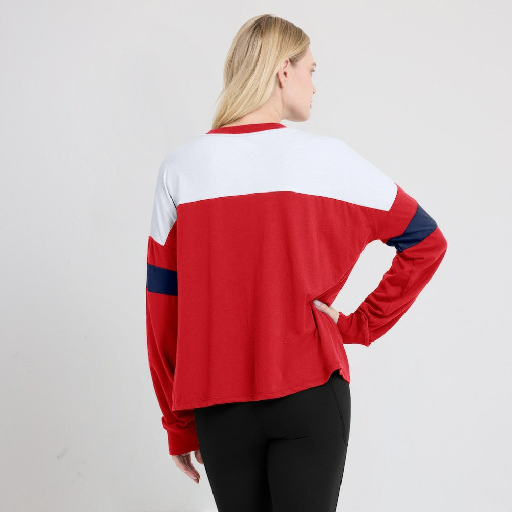 St. Louis Cardinals Fanatics Women's Even Match Lace-Up Long Sleeve V-Neck T-Shirt - MLB T-shirts