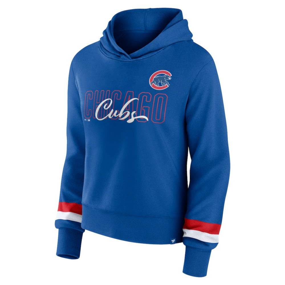 Chicago Cubs Fanatics Women's Over Under Pullover Hoodie - MLB Hoodies
