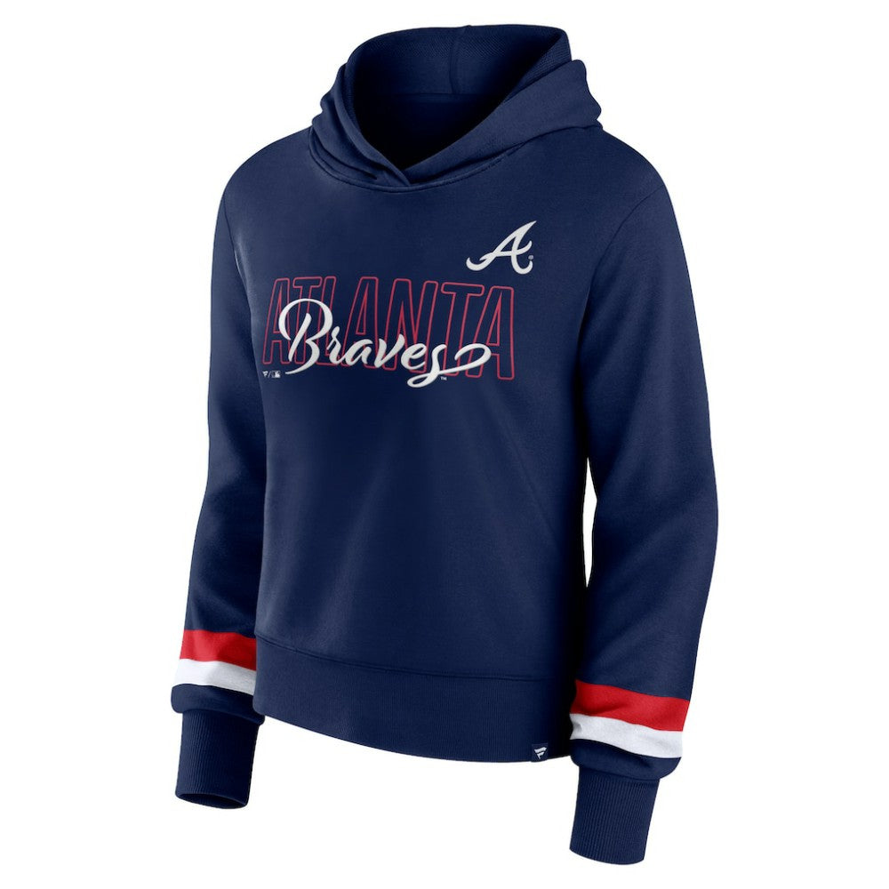Atlanta Braves Fanatics Women's Over Under Pullover Hoodie - MLB Hoodies