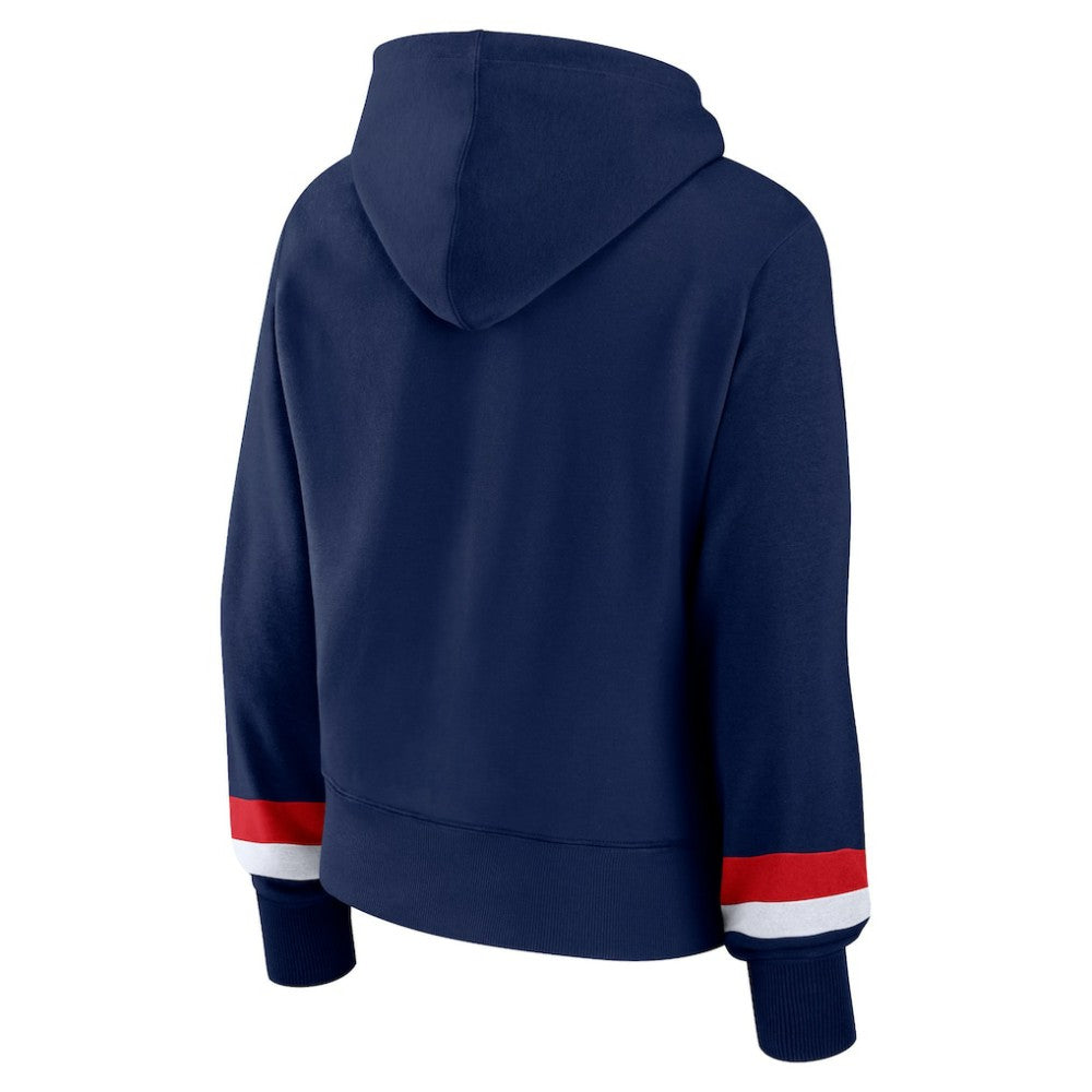 Atlanta Braves Fanatics Women's Over Under Pullover Hoodie - MLB Hoodies