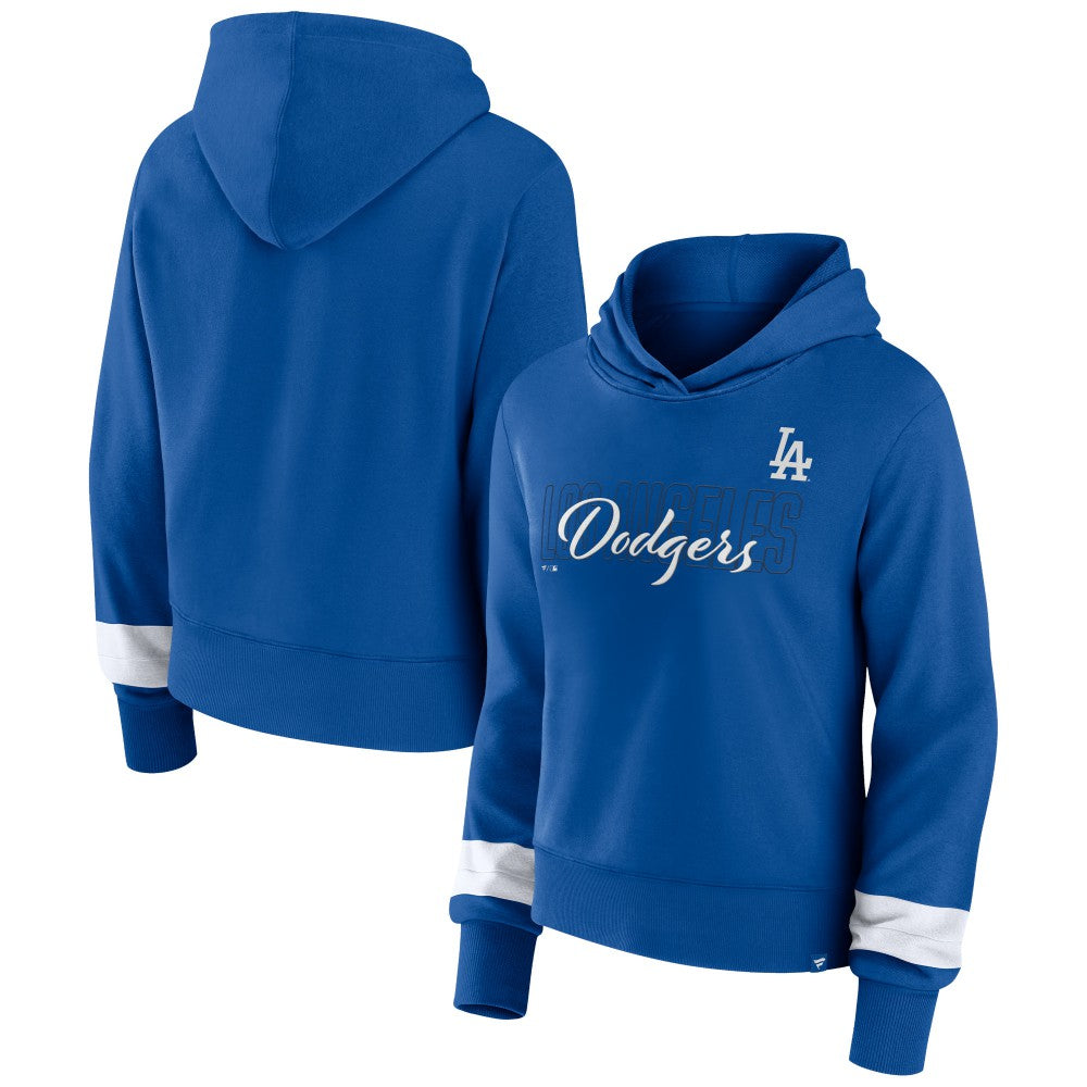 Los Angeles Dodgers Fanatics Women's Over Under Pullover Hoodie - MLB Hoodies