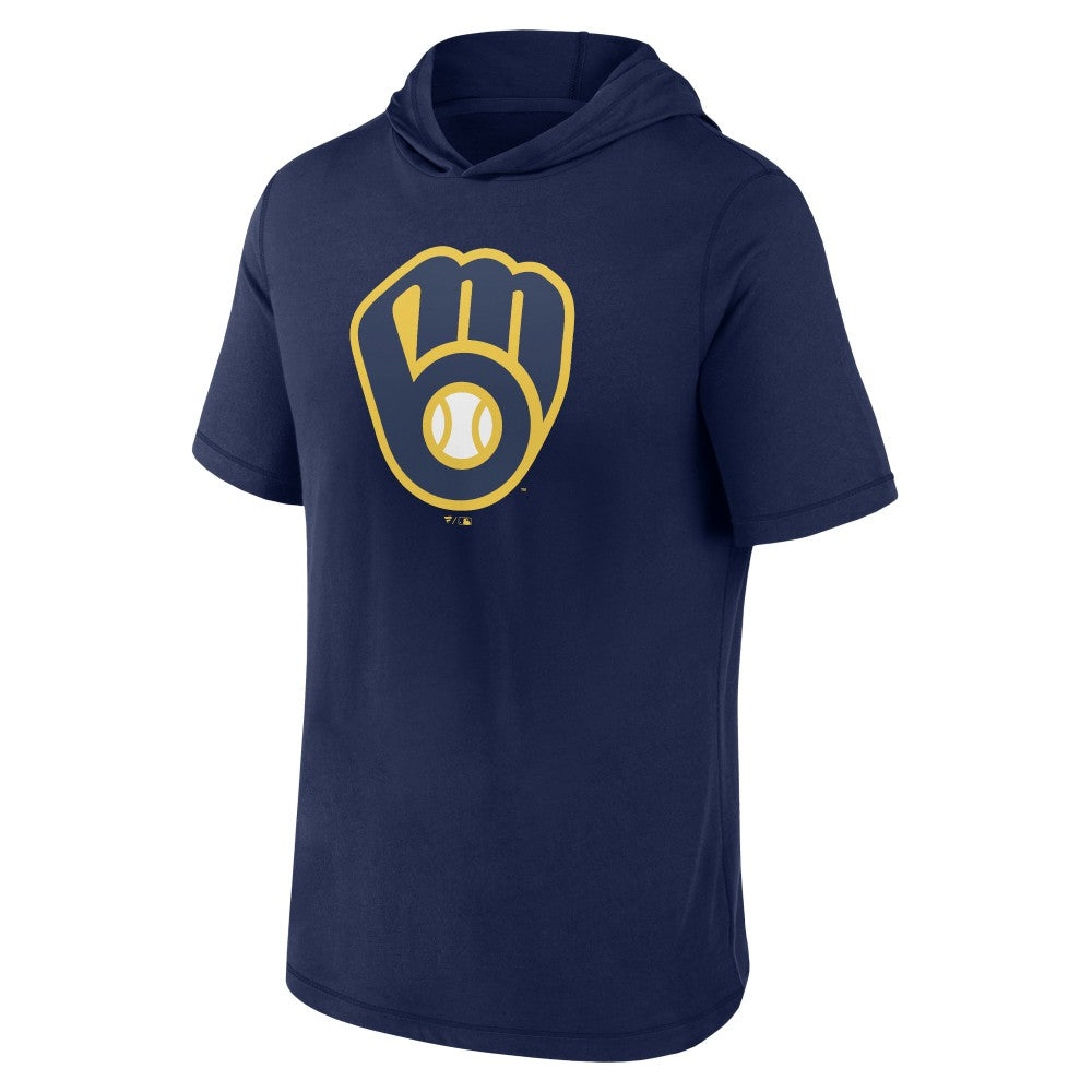 Milwaukee Brewers Fanatics Short Sleeve Hoodie T-Shirt - MLB Hoodies