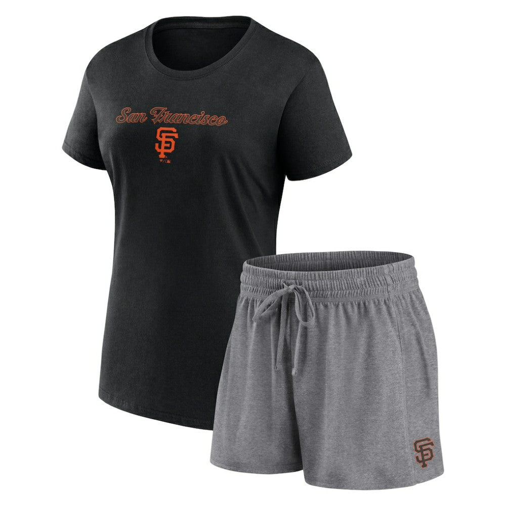 San Francisco Giants Fanatics Women's Script T-Shirt & Shorts Combo Set - MLB Shorts