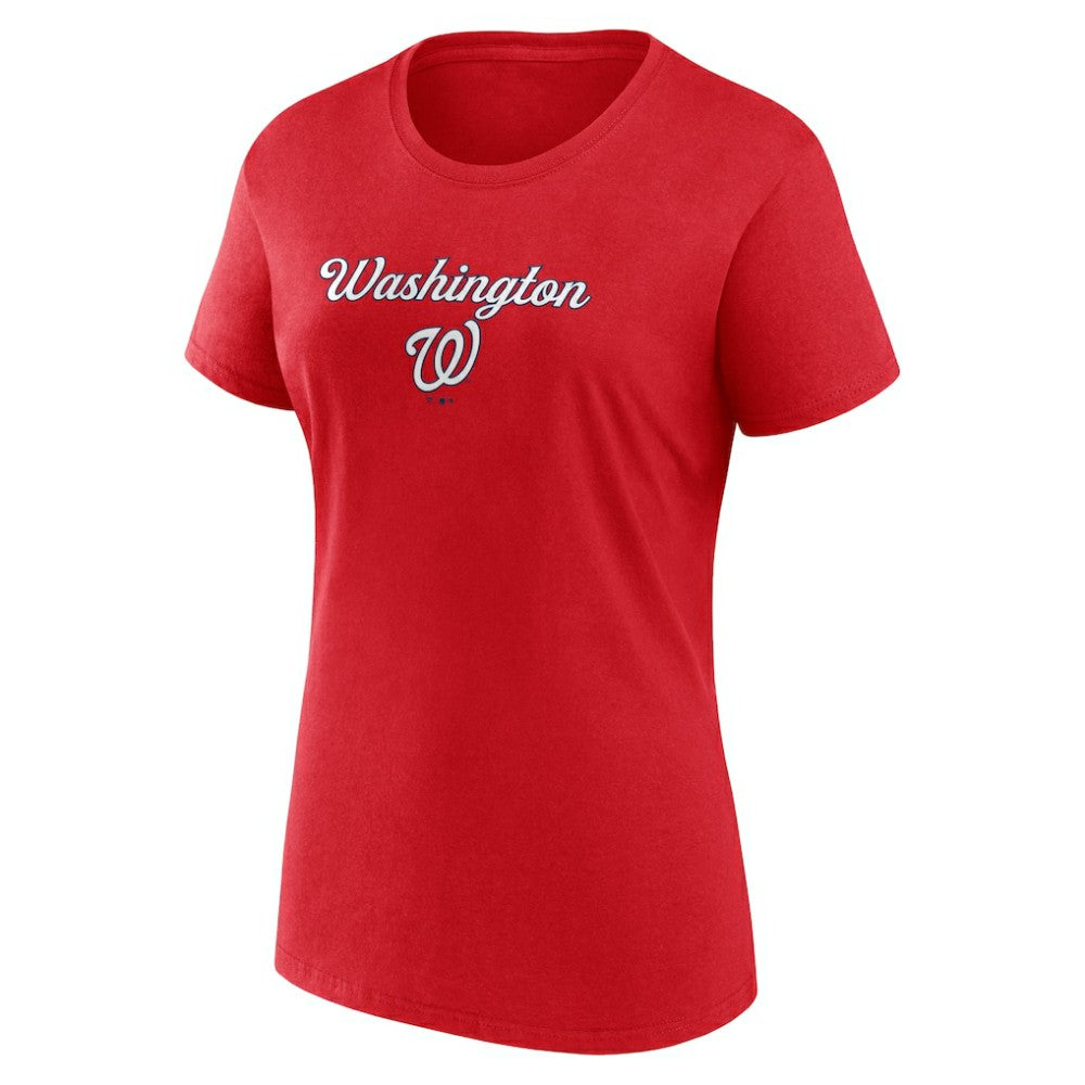 Washington Nationals Fanatics Women's Script T-Shirt & Shorts Combo Set - MLB Shorts