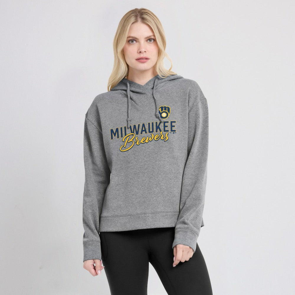 Milwaukee Brewers Fanatics Women's Script Favorite Lightweight Pullover Hoodie - MLB Hoodies