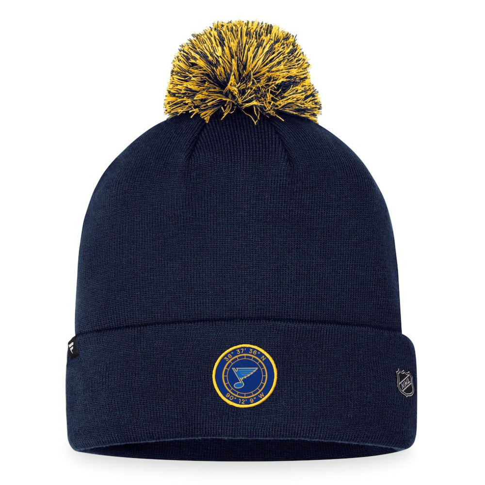 St. Louis Blues Fanatics 2023 NHL Draft Cuffed Knit Hat with Pom -  NHL Hats