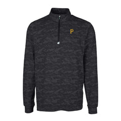 Pittsburgh Pirates Cutter & Buck Big & Tall Traverse Camo Print Stretch Quarter-Zip Pullover Top - MLB Pullover