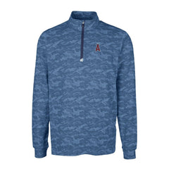 Los Angeles Angels Cutter & Buck Big & Tall Traverse Camo Print Stretch Quarter-Zip Pullover Top - MLB Pullover