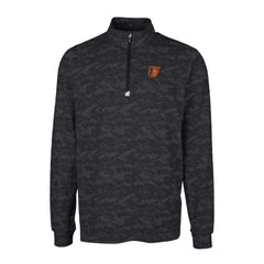 Baltimore Orioles Cutter & Buck Traverse Camo Print Stretch Quarter-Zip Pullover Top - MLB Pullover