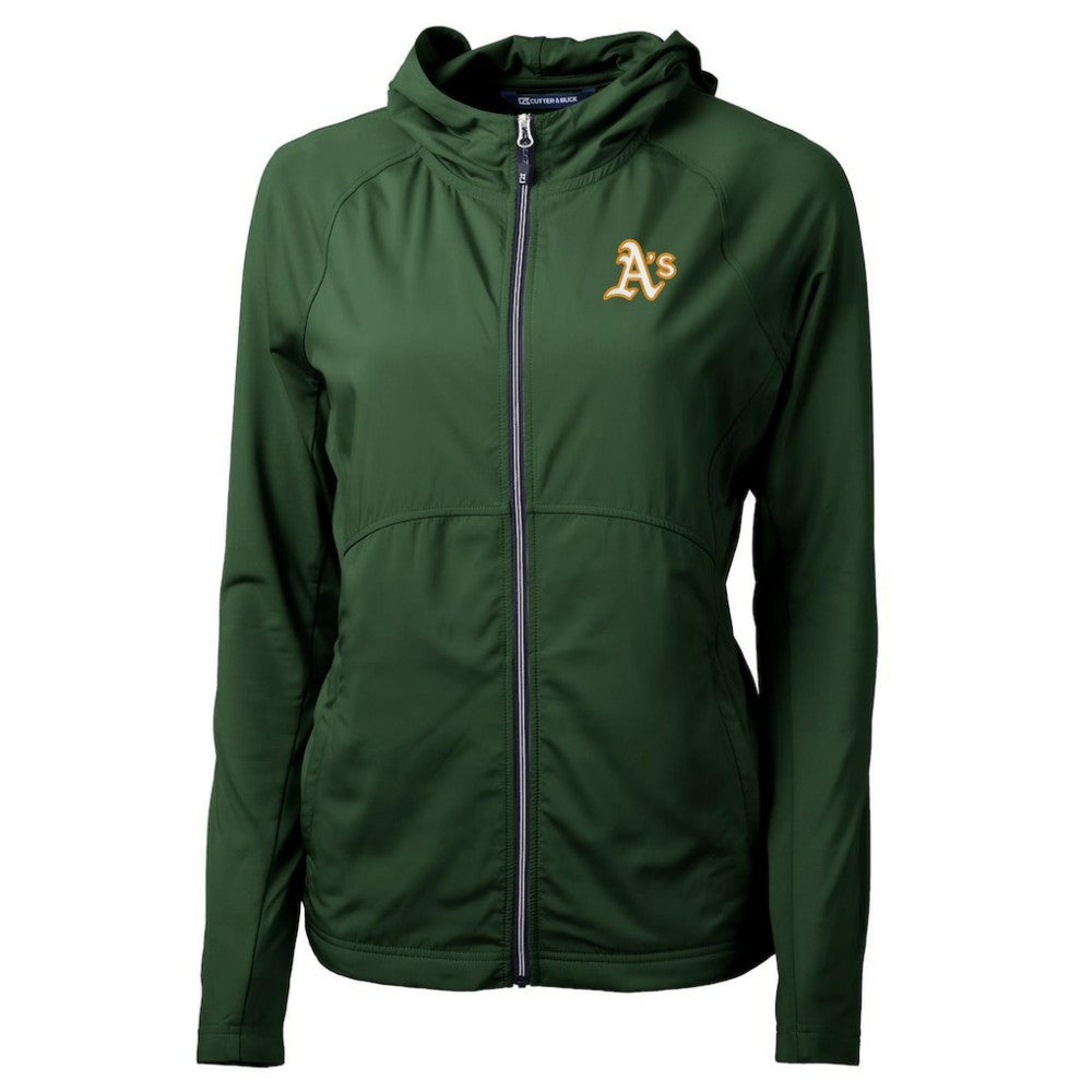 Athletics Cutter & Buck Women's Adapt Eco Knit Hybrid Recycled Full-Zip Hoodie - MLB Hoodies