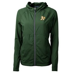 Athletics Cutter & Buck Women's Adapt Eco Knit Hybrid Recycled Full-Zip Hoodie - MLB Hoodies