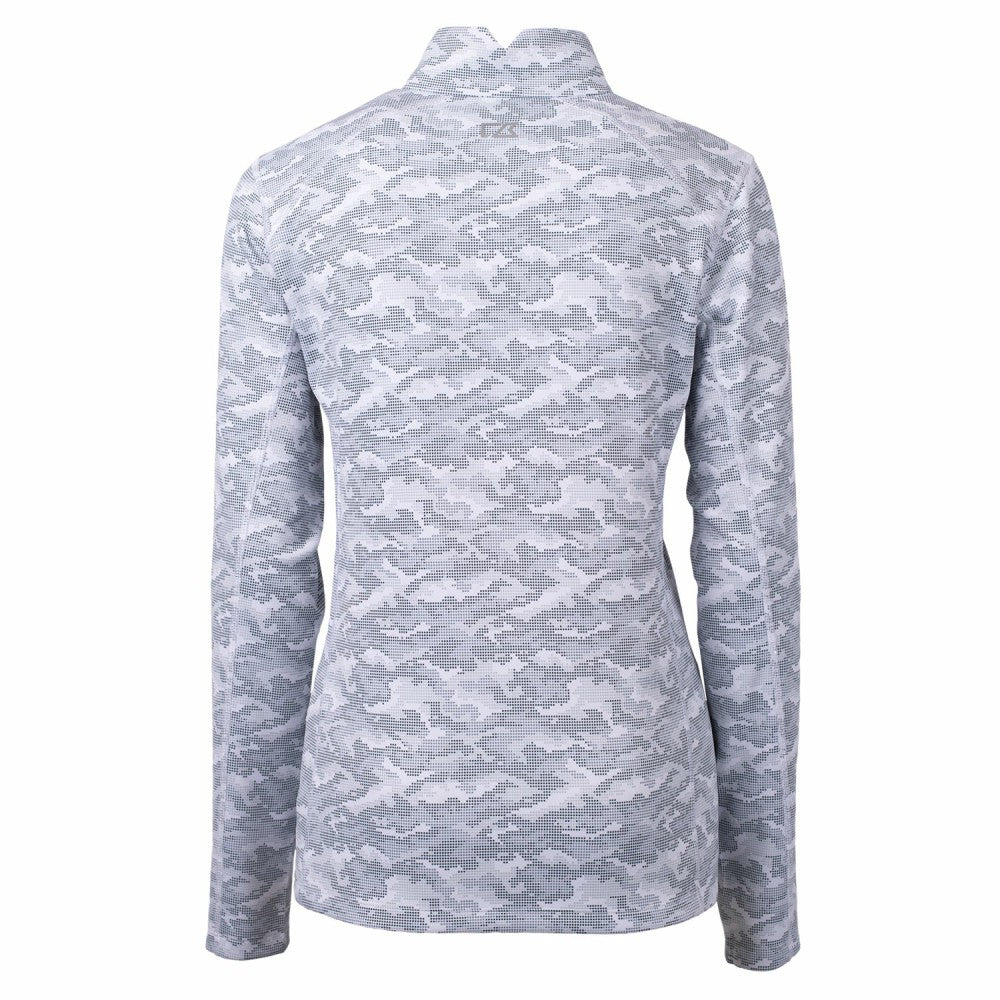 Miami Marlins Cutter & Buck Women's Traverse Camo Print Stretch Quarter-Zip Pullover Top - MLB Pullover