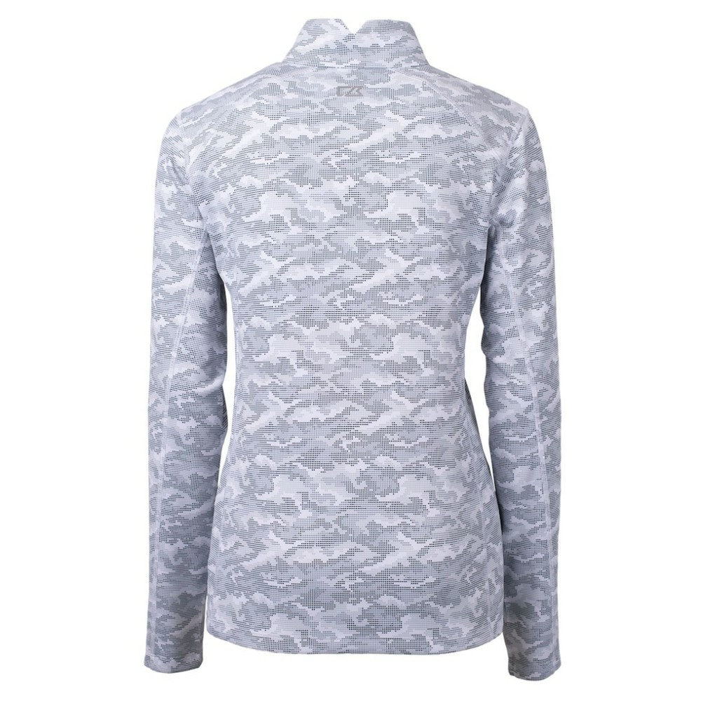Los Angeles Angels Cutter & Buck Women's Traverse Camo Print Stretch Quarter-Zip Pullover Top - MLB Pullover